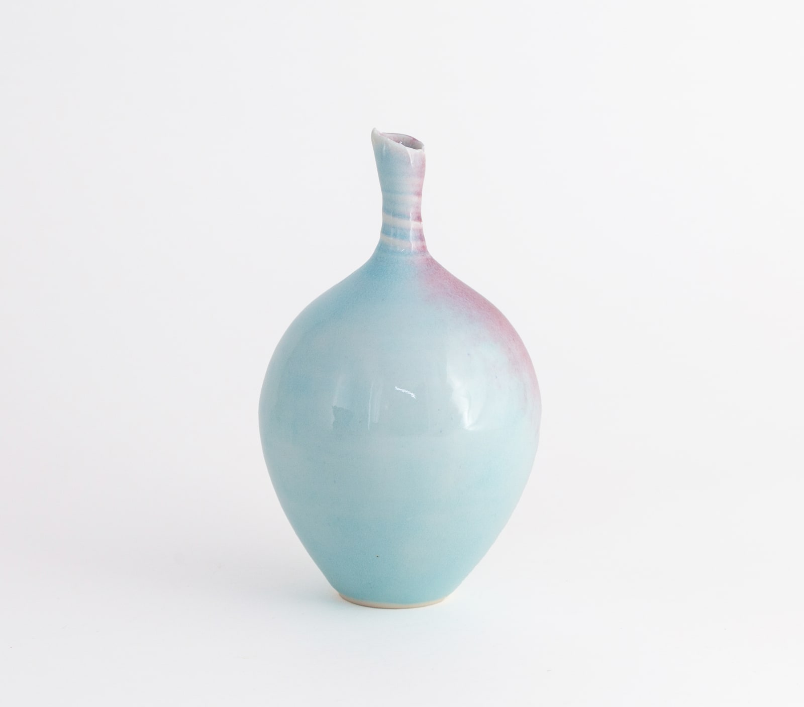 Hugh West, Celadon Blush Bottle Vase