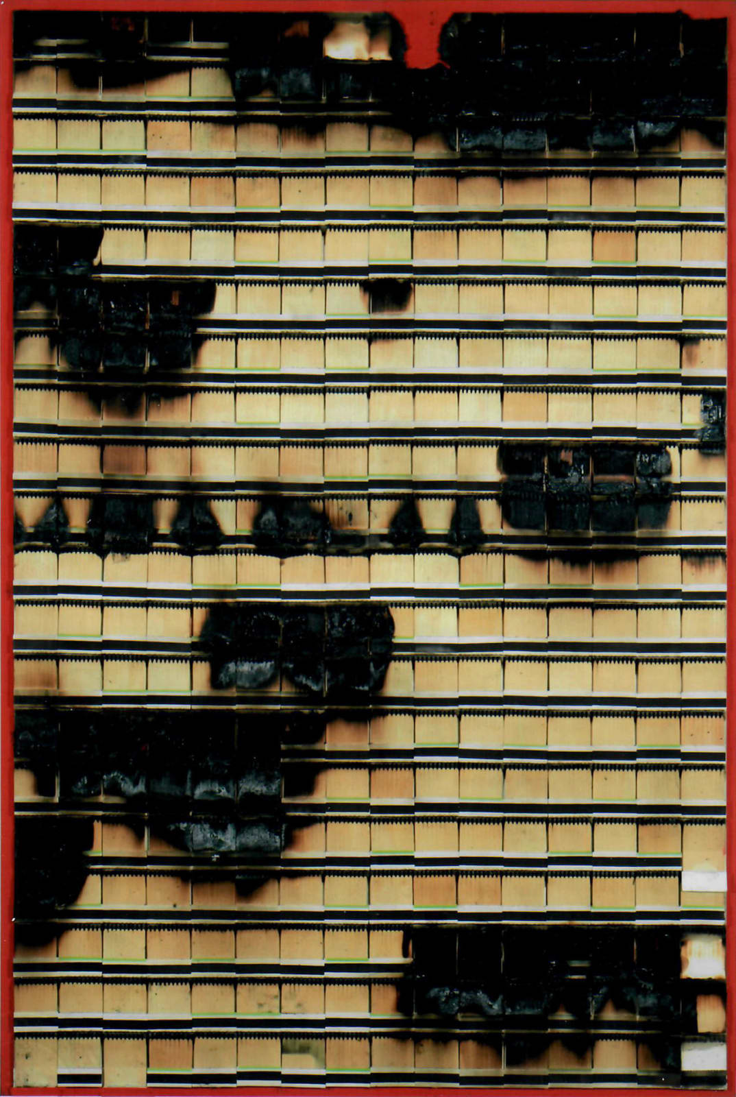 Bernard Aubertin, Dessin de Feu "Allumettes Brûlées", 1974