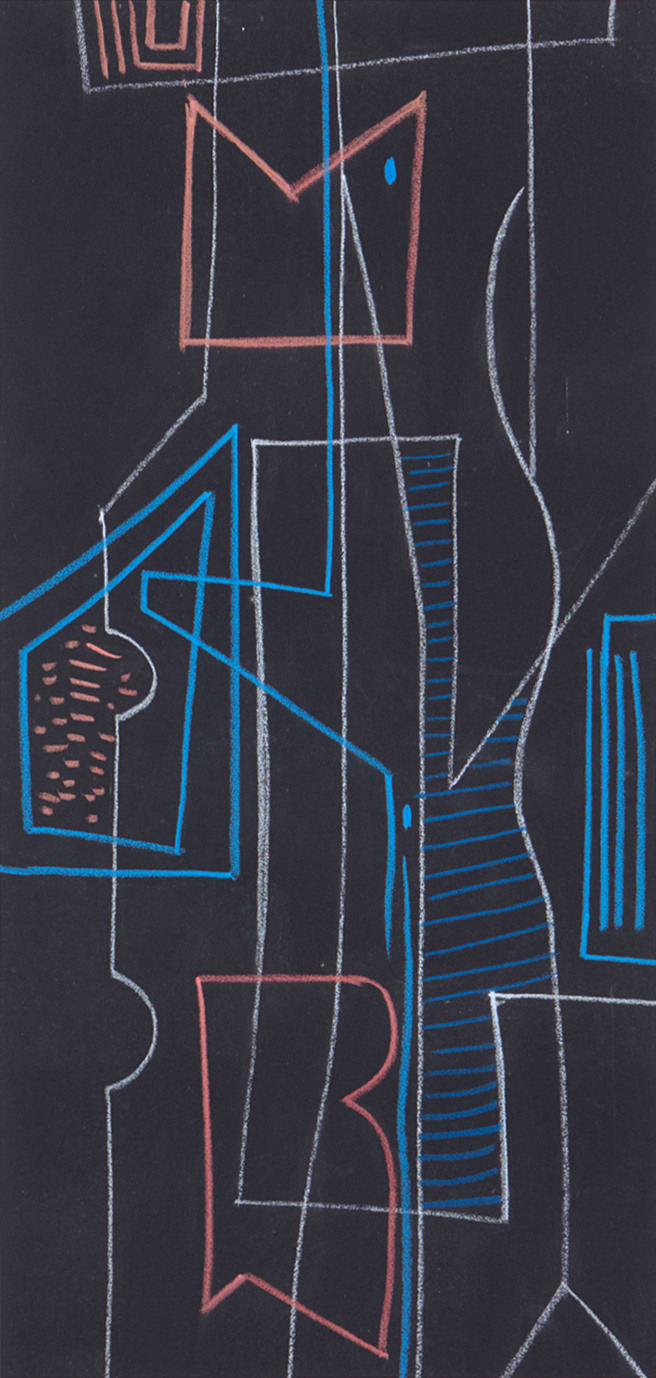 Caziel, WC702 - Geometric Composition, c. 1952