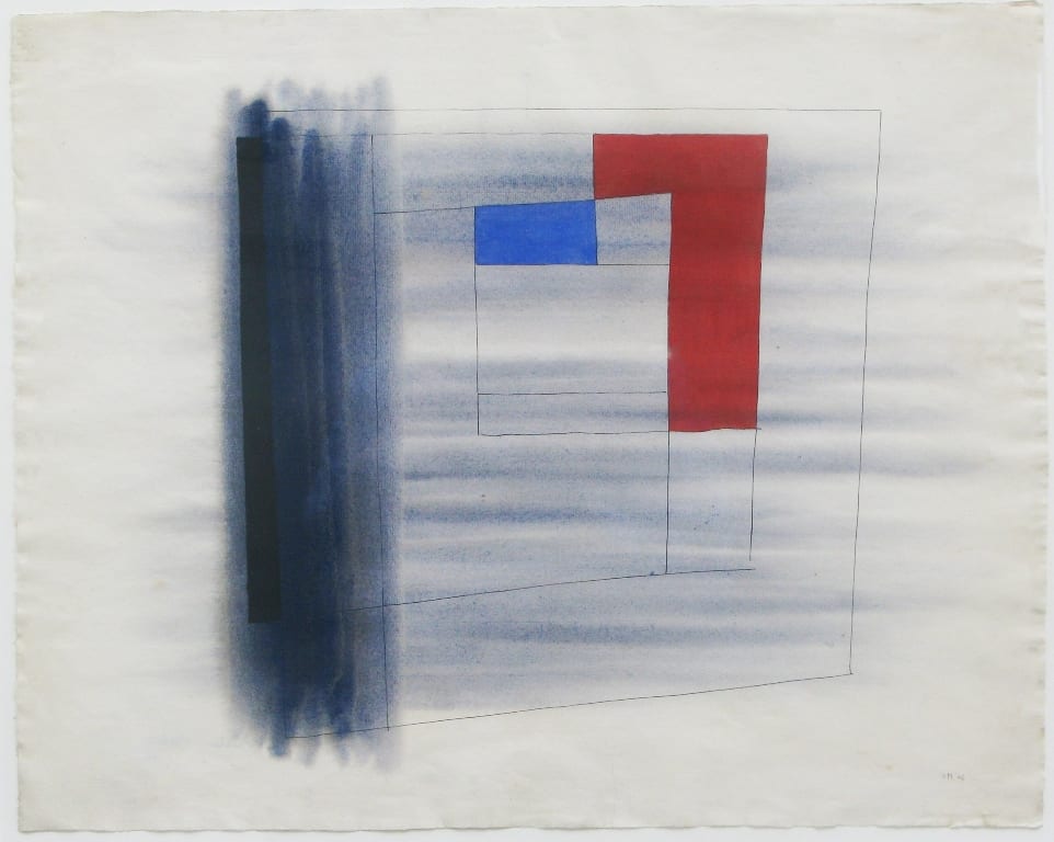 Alastair Morton, Composition in Grey, Red and Blue, 1946