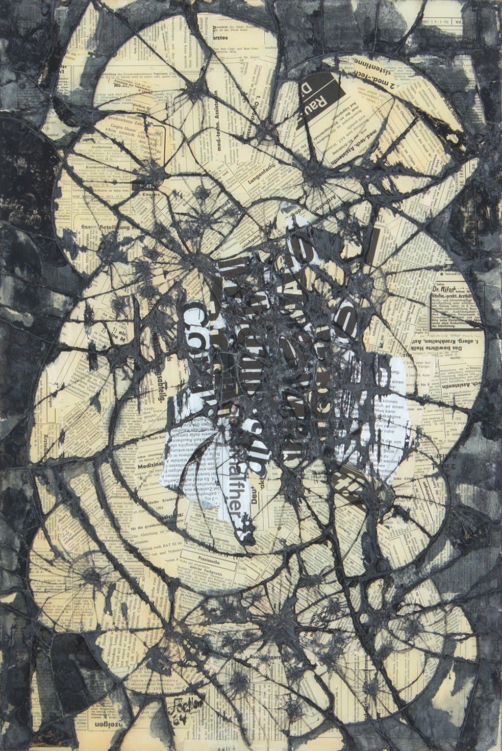 Reinhold Koehler, Glass décollage, 1962
