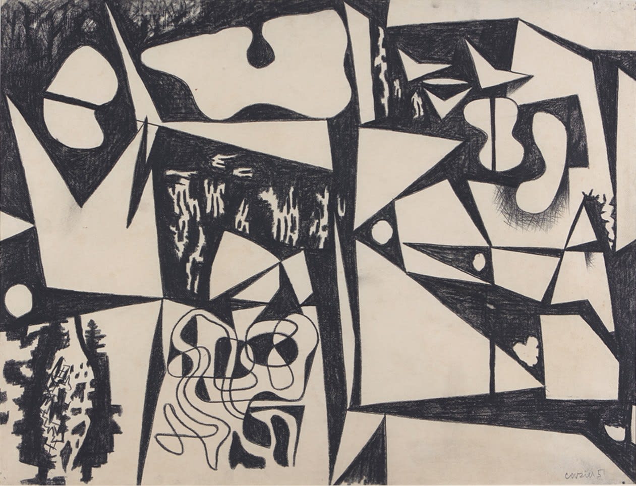 Caziel, WC703 - Composition 51, 1951