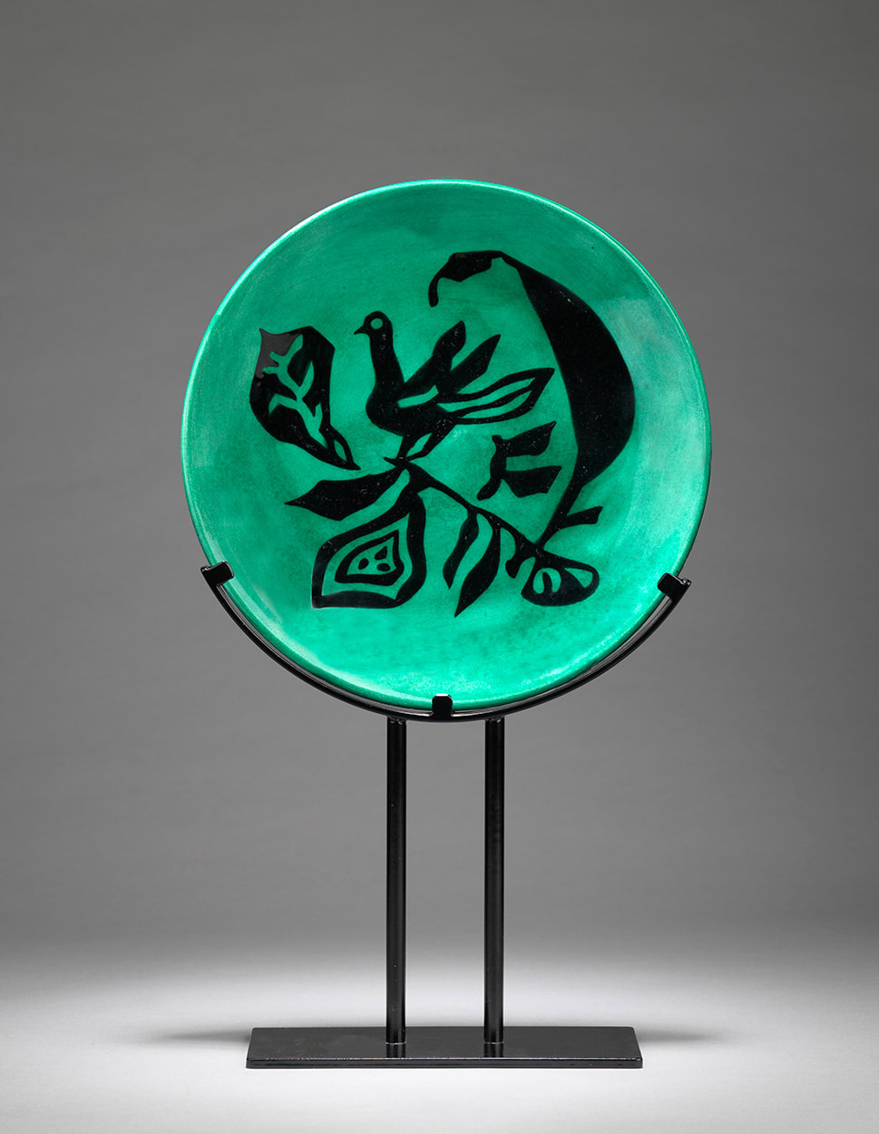 Jean Lurçat, Plate - Green - Nightingale, c. 1955