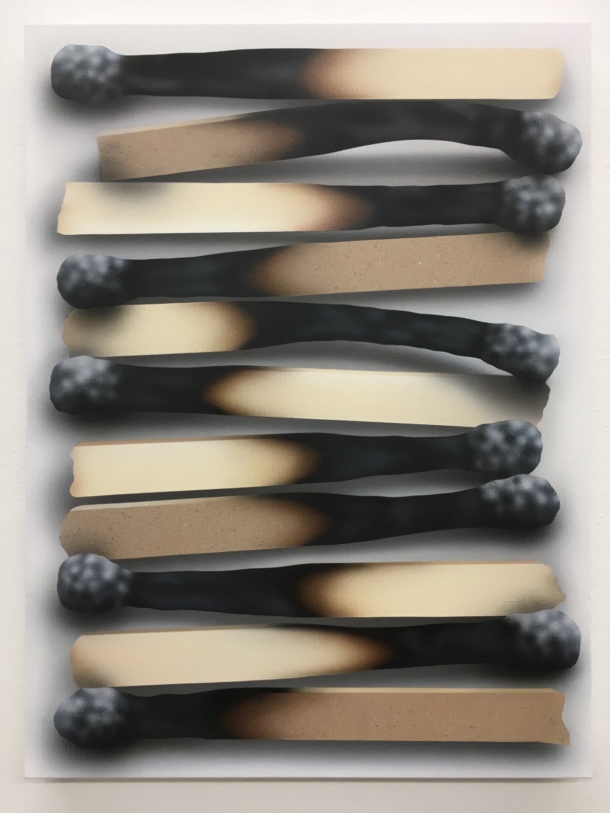 Rachel Hecker, Paper Matchstick Arrangement #2, 2017