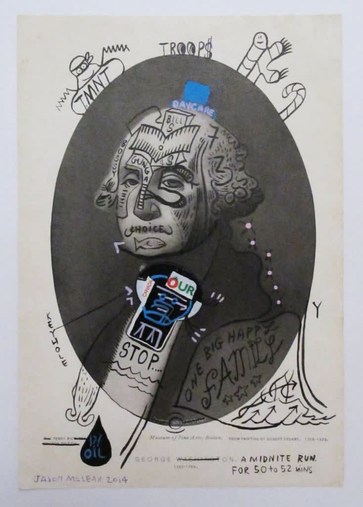 Jason McLean, George Washington on a Midnight Run, 2014