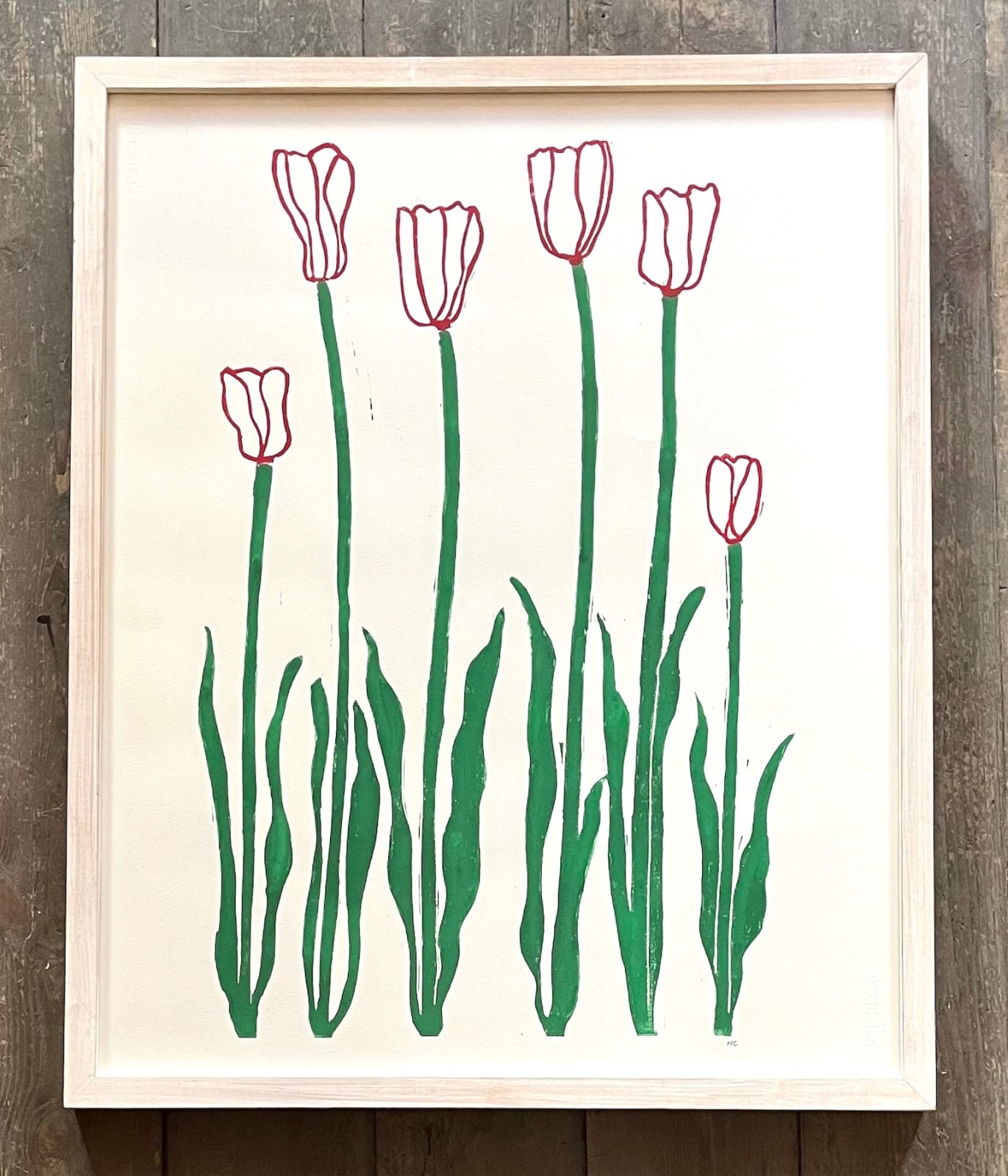 Hugo Guinness floral prints (framed), Tulips, 2024