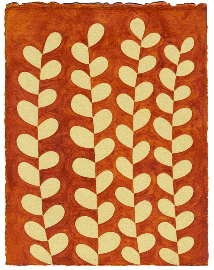 Henrietta Molinaro paintings, Leaf Study, 2024