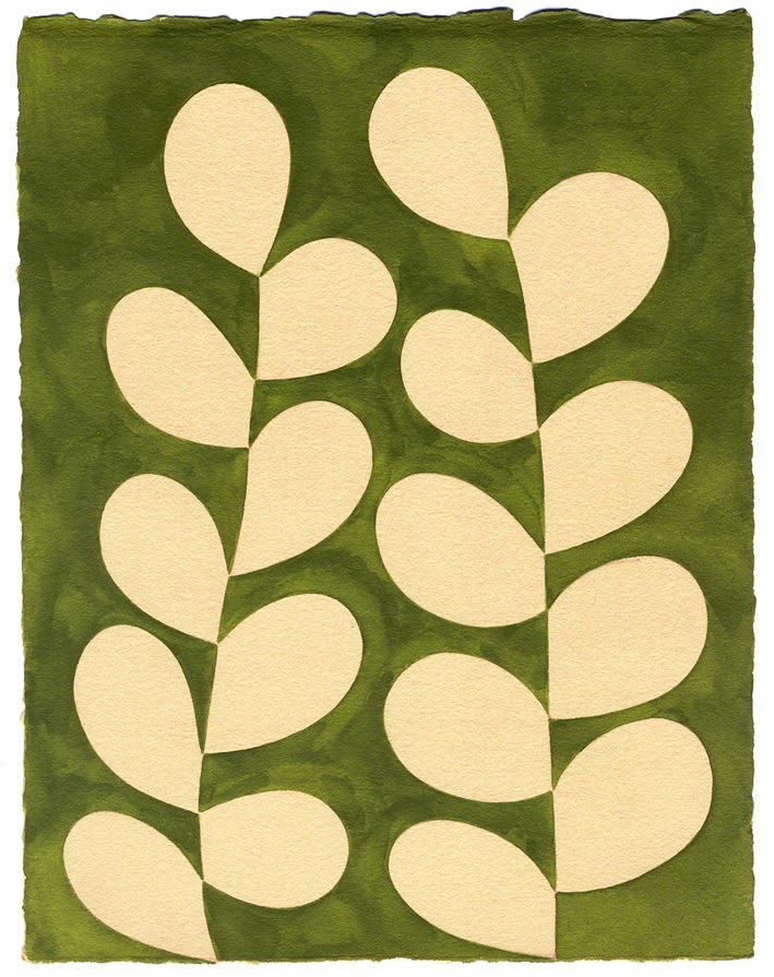 Henrietta Molinaro paintings, Leaf Study, 2024