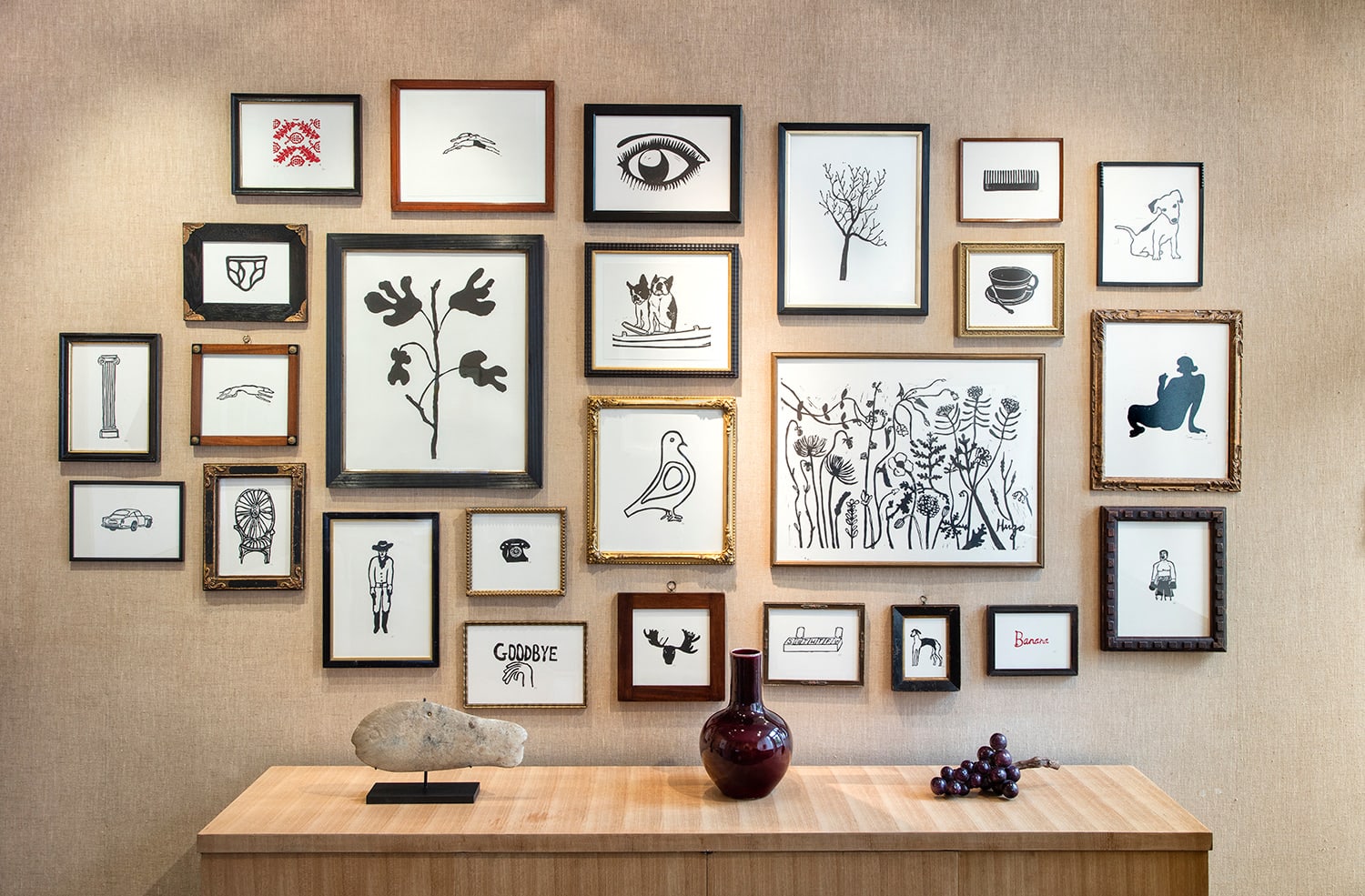 Hugo Guinness floral prints (framed), Privet, 2024