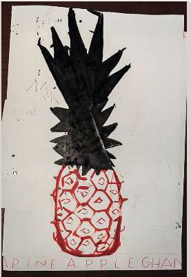 Rose Wylie, Pineapple, 2013