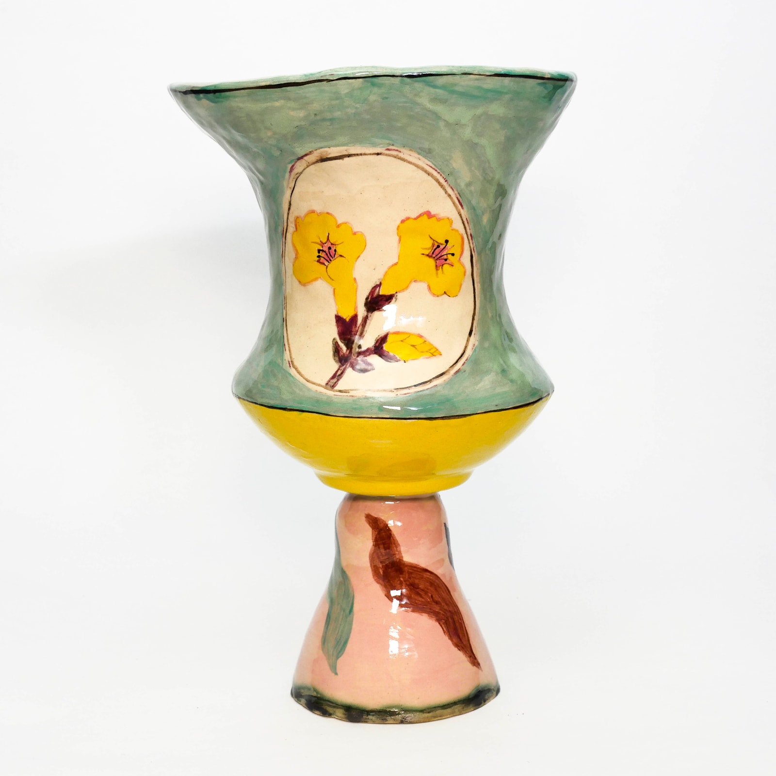 Claudia Rankin, Lion and Gorse Flower Vase, 2025