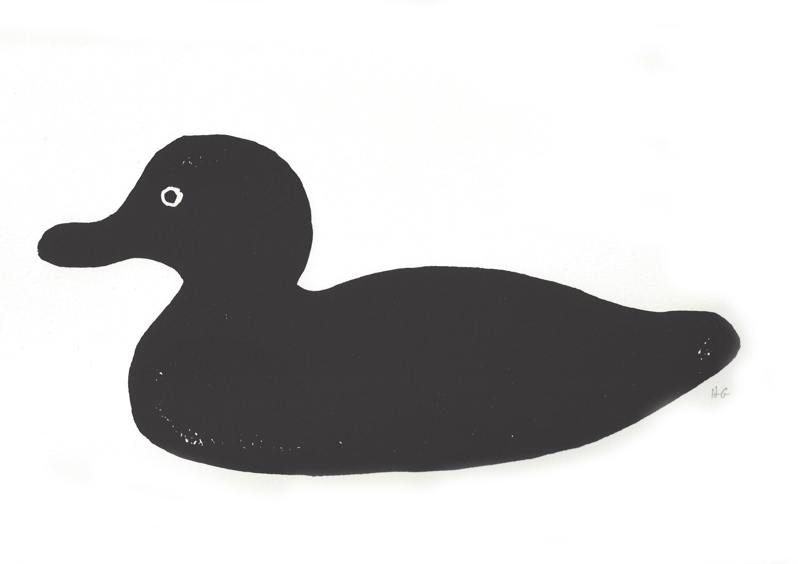 Hugo Guinness classic prints (unframed), Duck Facing Left