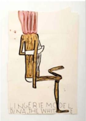 Rose Wylie, Lingerie Model Dina the White