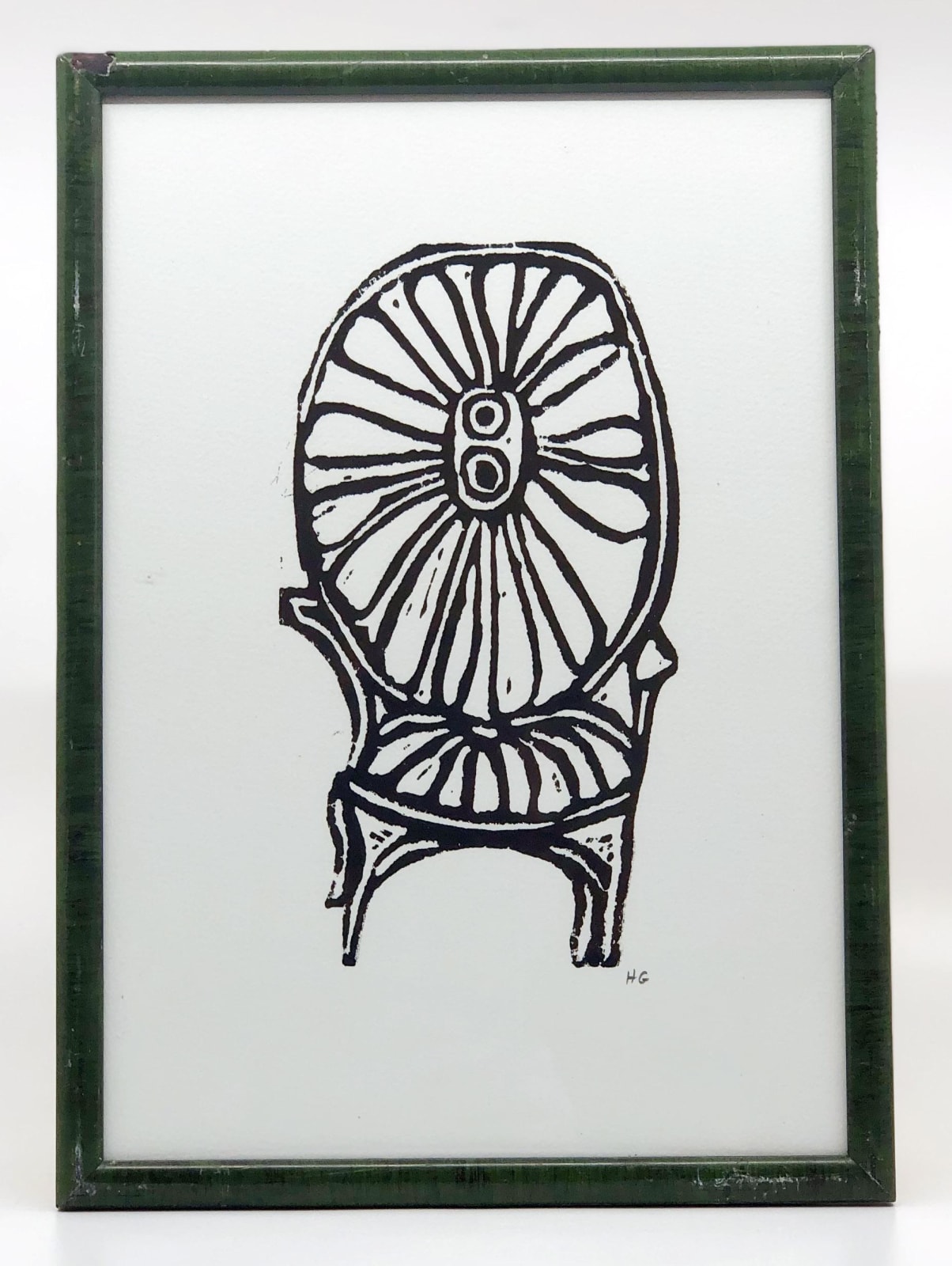 Hugo Guinness classic prints (framed), Large Garden Chair in vintage frame
