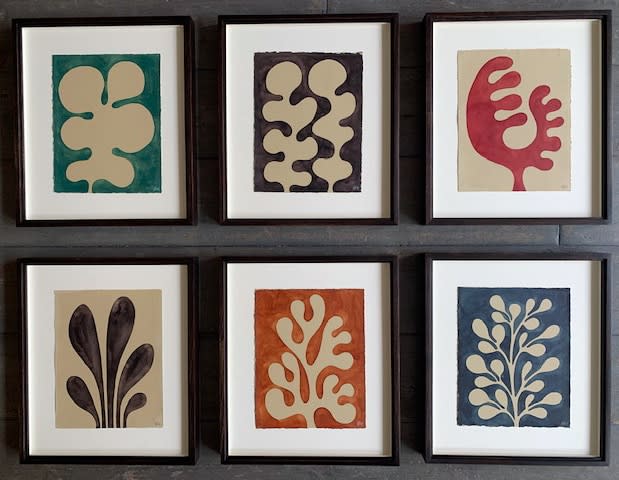 Henrietta Molinaro paintings, Leaf Study, 2023