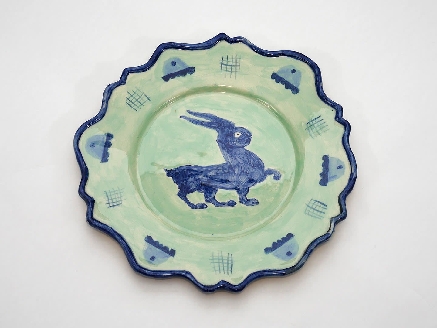 Claudia Rankin, Blue Rabbit Plate, 2025