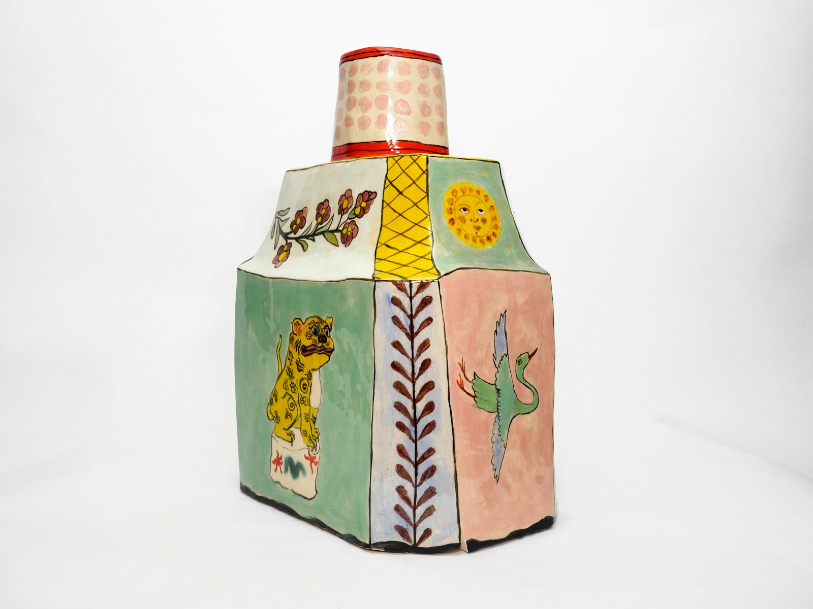 Claudia Rankin, Large Caddy with Tiger and Flowering Branch, 2025