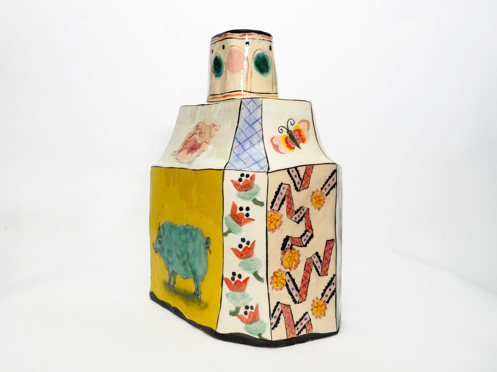 Claudia Rankin, Large Caddy with Leopard and Pig, 2025