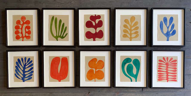 Henrietta Molinaro paintings, Leaf Study, 2023