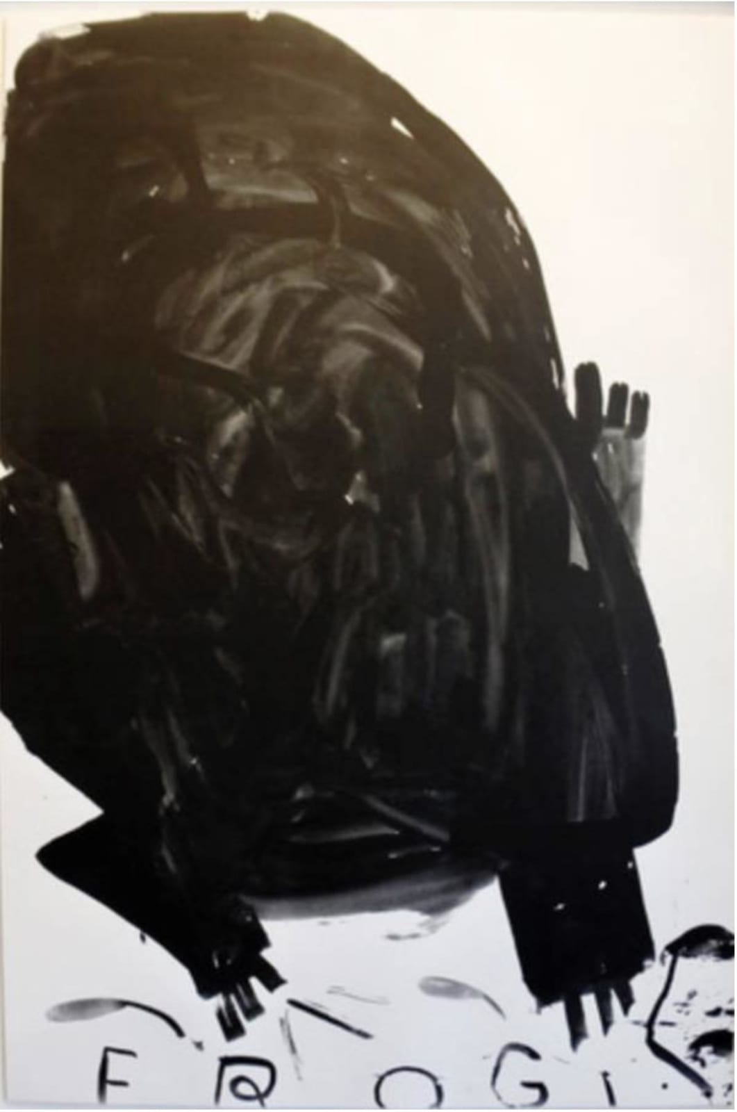 Rose Wylie, Black Frog, 2017