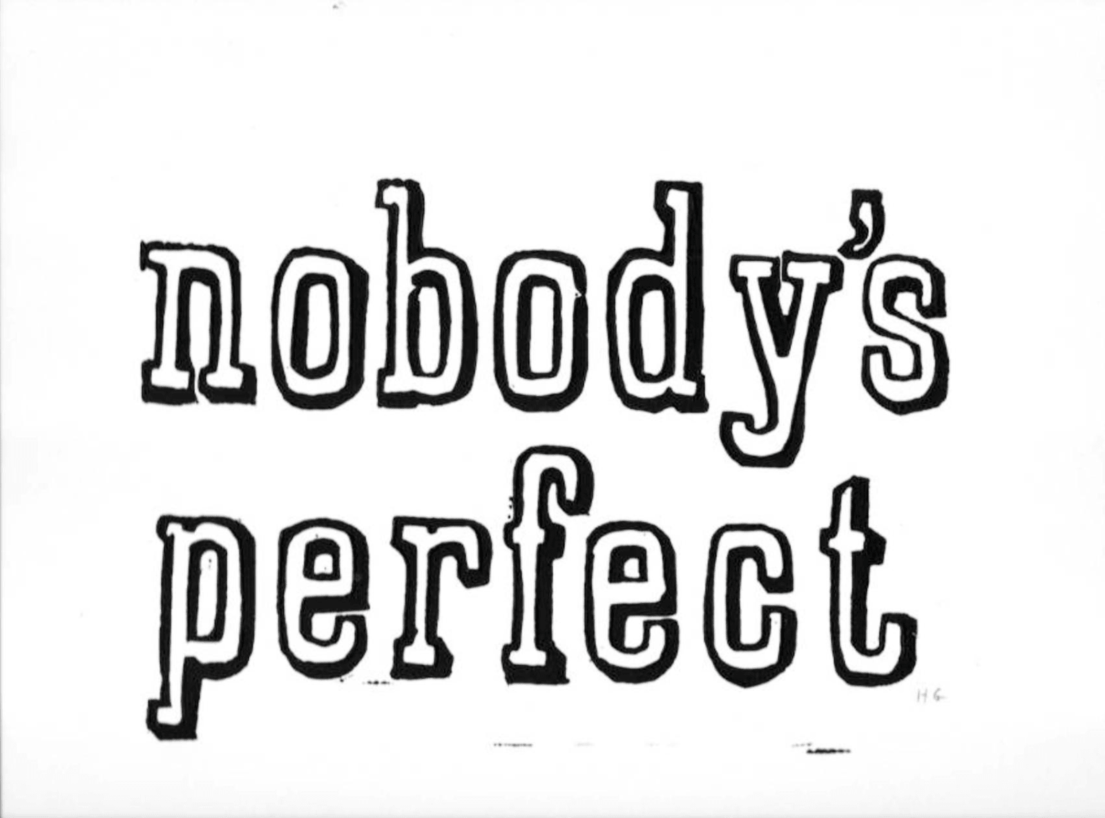 Hugo Guinness classic prints (unframed), Nobody's Perfect