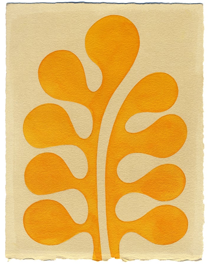 Henrietta Molinaro paintings, Leaf Study, 2024