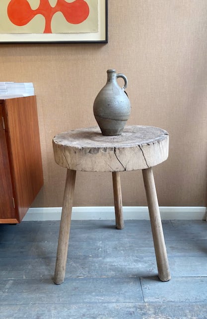 French oak chopping block, C19th