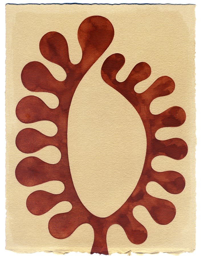 Henrietta Molinaro paintings, Leaf Study, 2024