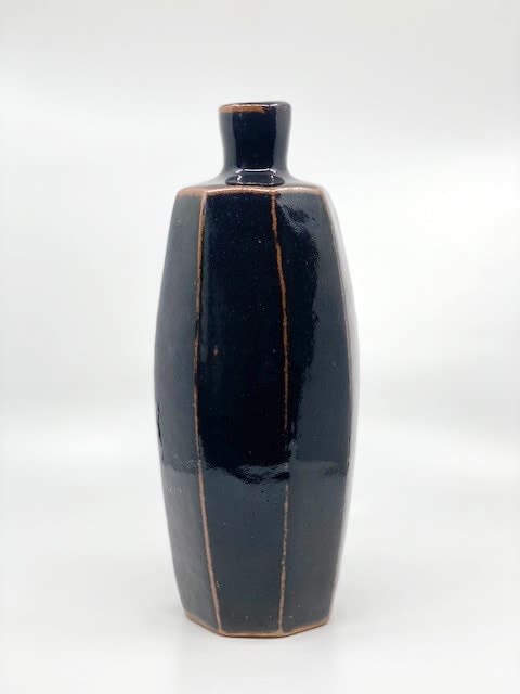 Peter Swanson, 8 - sided Tenmoku - glazed pot, 2023