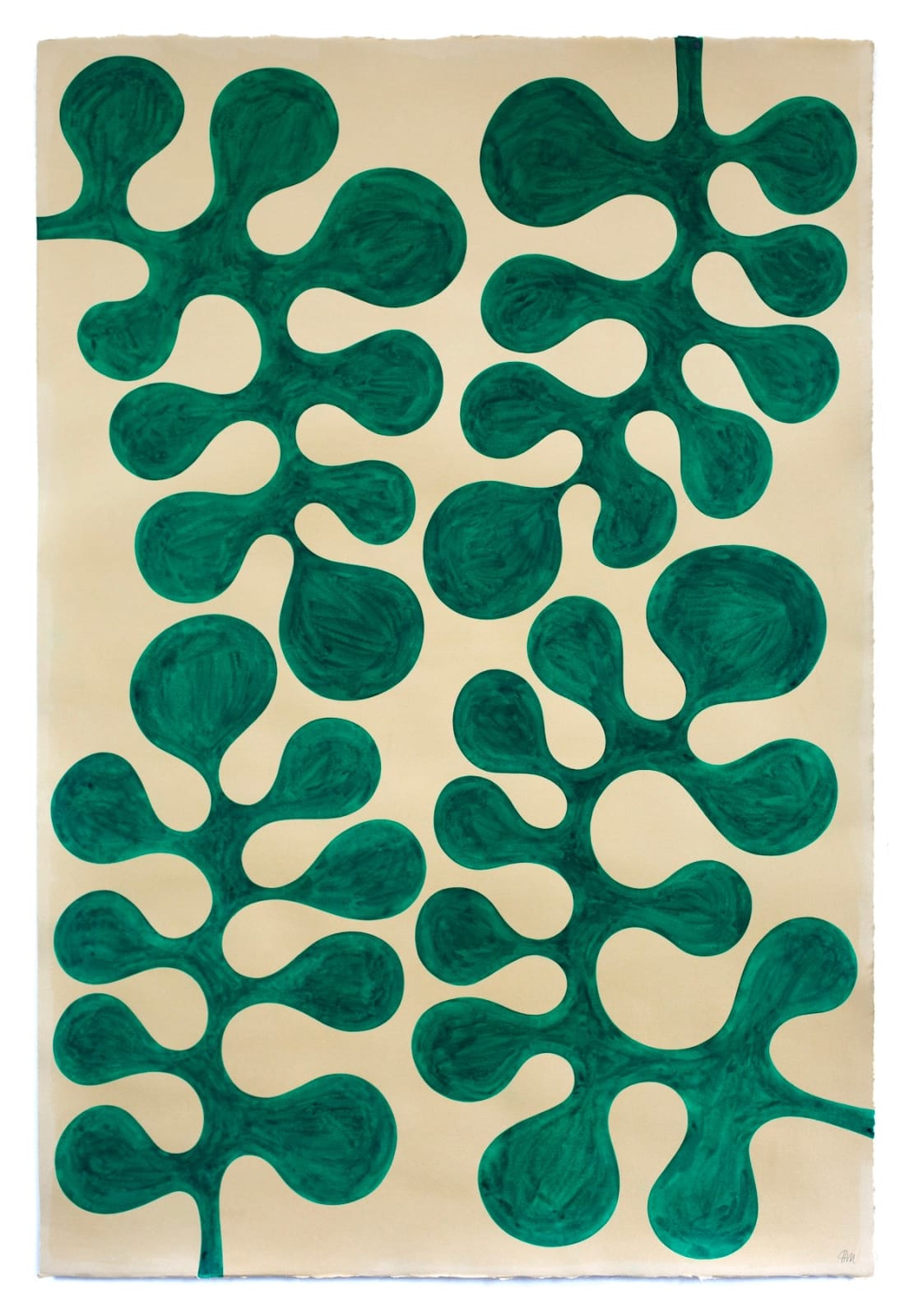 Henrietta Molinaro paintings, Leaf Study: Counterpoint in Green, 2025