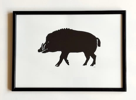 Hugo Guinness classic prints (framed), Wild Boar, 2025