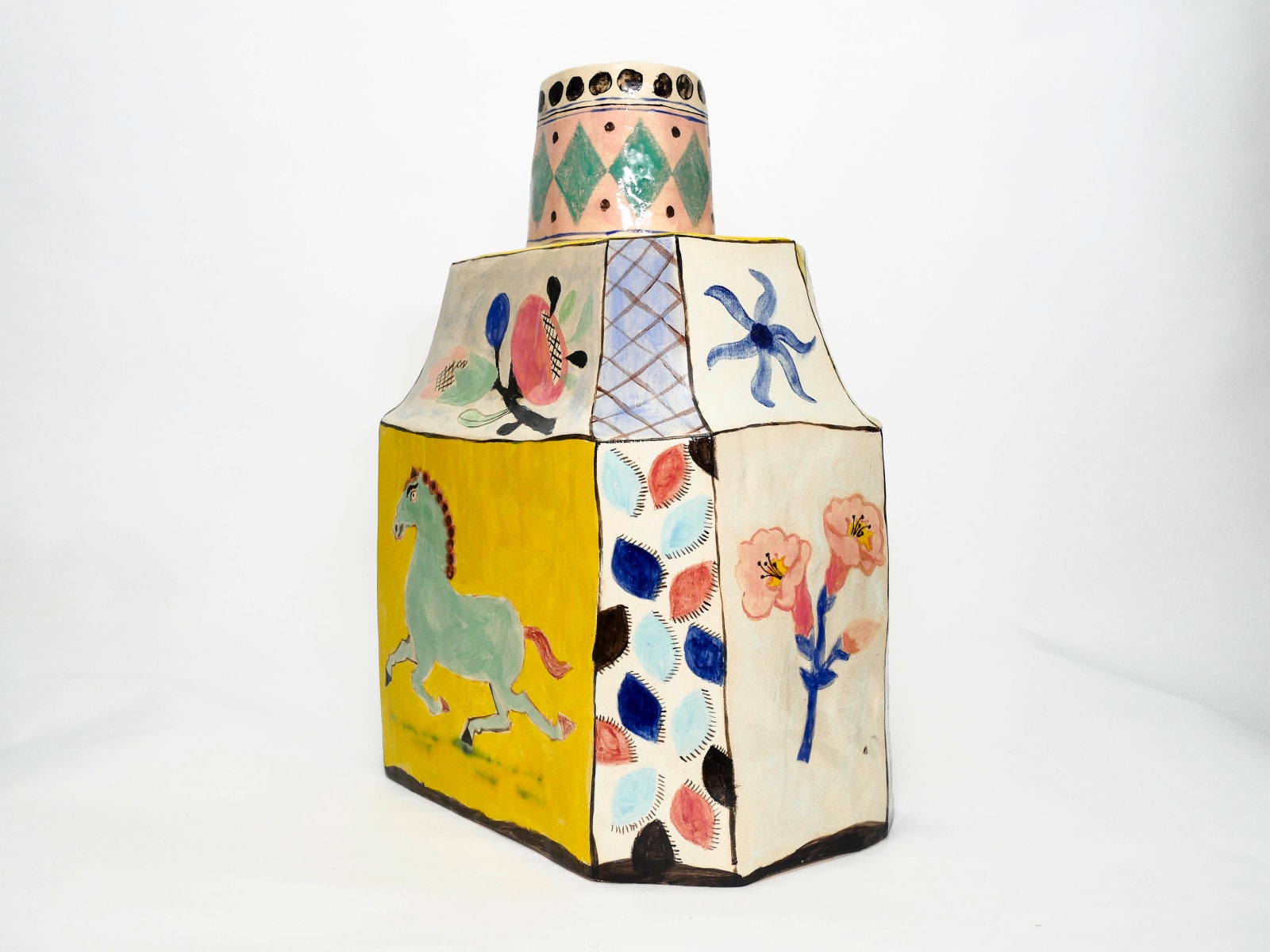 Claudia Rankin, Large Caddy with Jade Horse and Etruscan Head, 2025