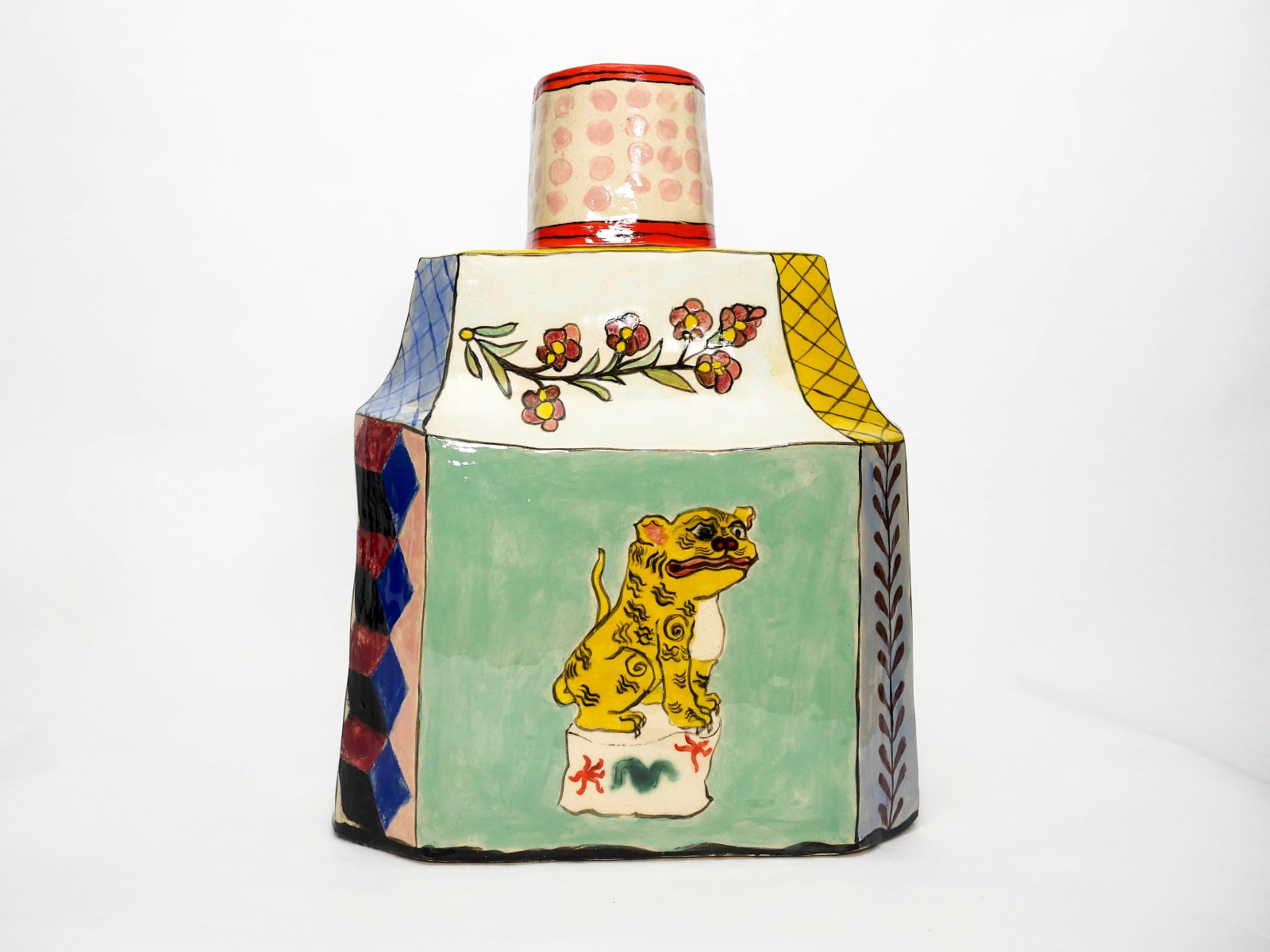 Claudia Rankin, Large Caddy with Tiger and Flowering Branch, 2025