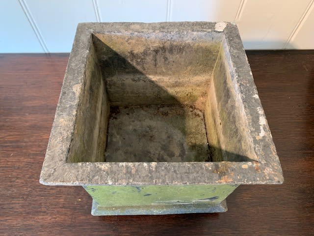 Pair of Lead Planters with Pineapple Feet