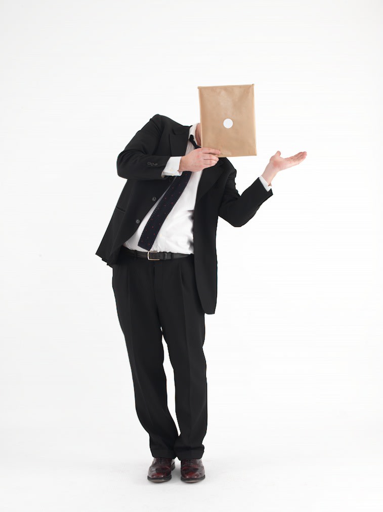 Federico Luger, In the Round White Cube (self portrait), 2013