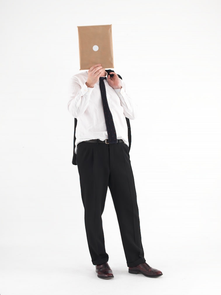 Federico Luger, In the Round White Cube (self portrait), 2013