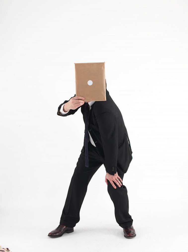 Federico Luger, In the Round White Cube (self portrait), 2013