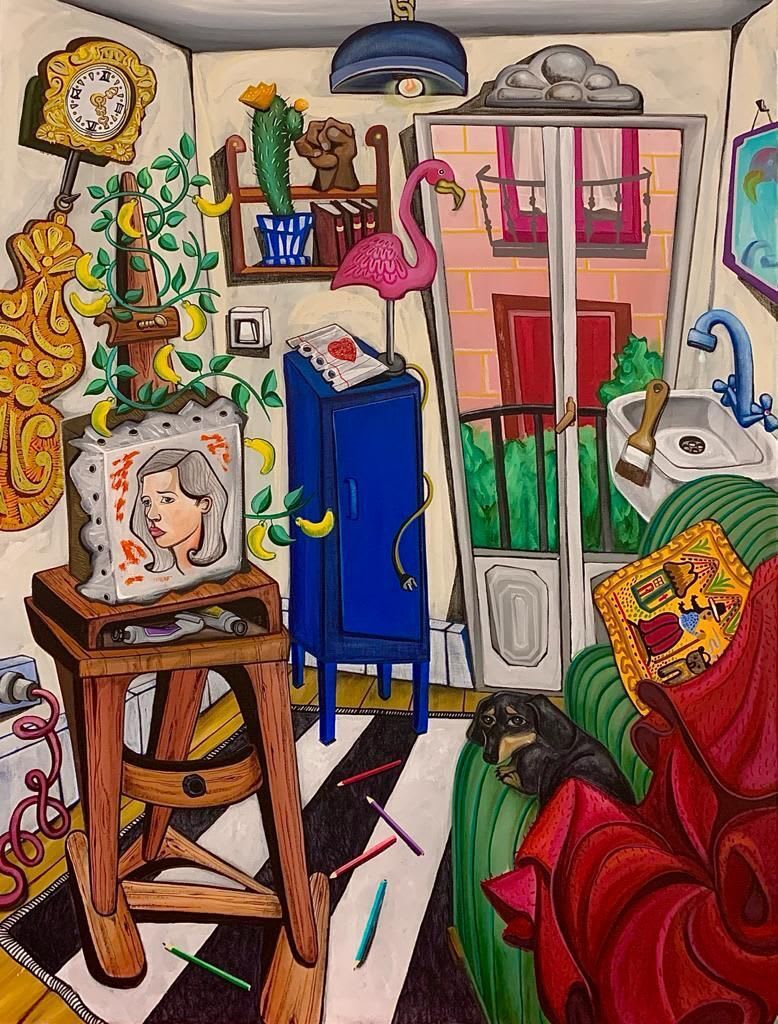 Carlos Alvarez Las Heras, Estudio del pintor, 2021