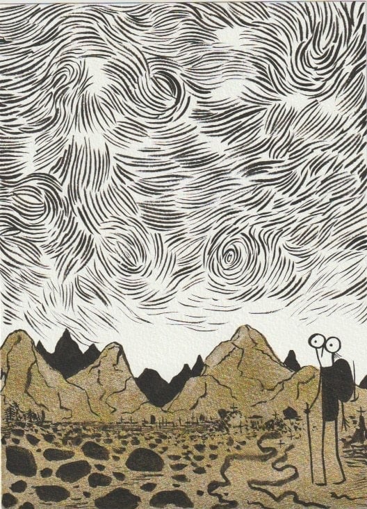 Fausto Gilberti, Sotto un cielo alla Van Gogh, 2024