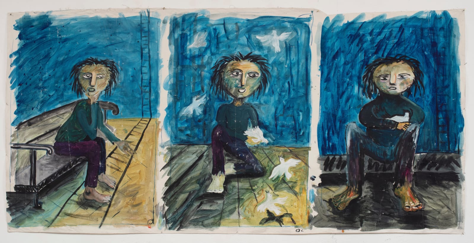 Federico Luger, Ninos de la calle - triptych, 2000
