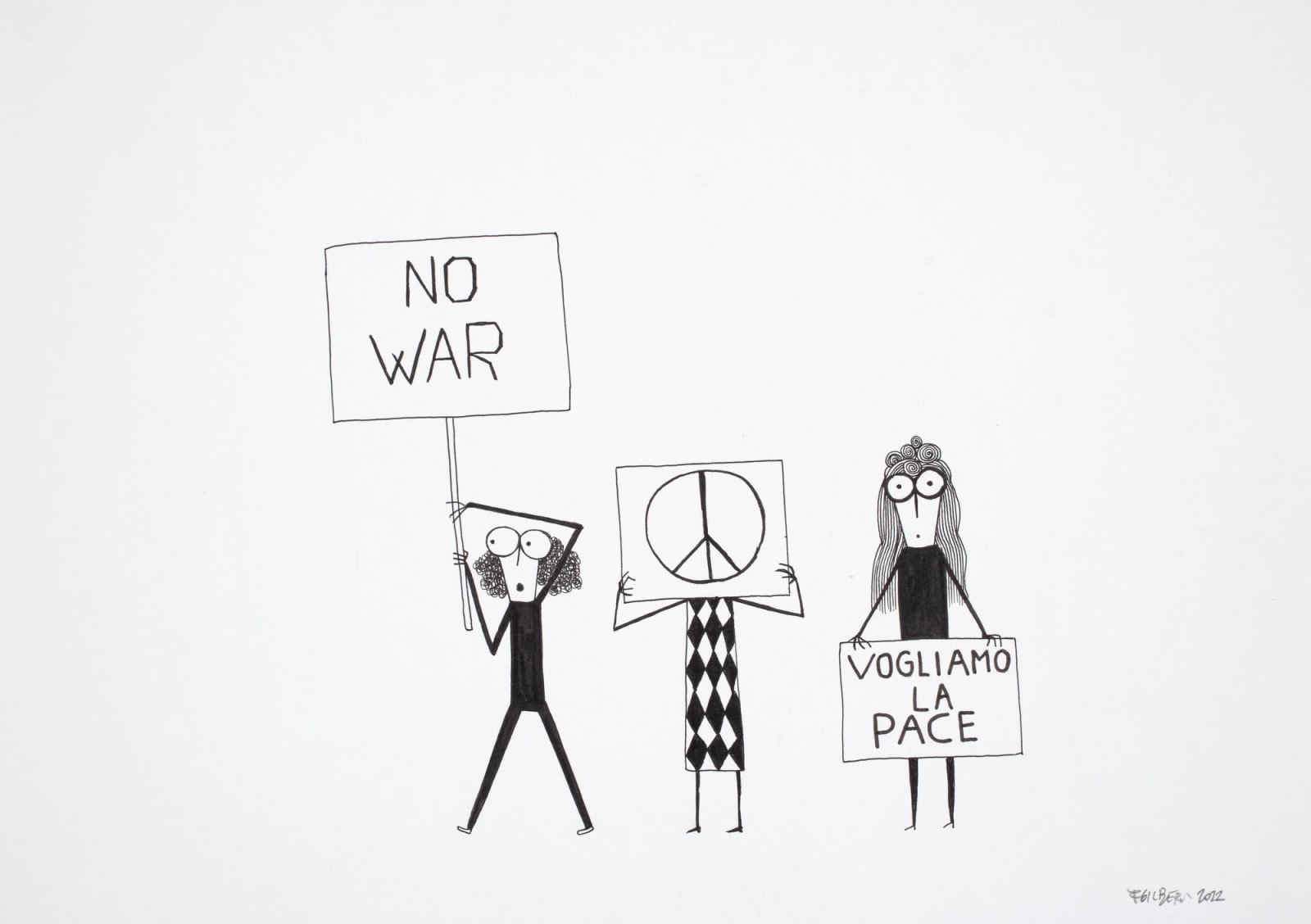Fausto Gilberti, No war, 2022