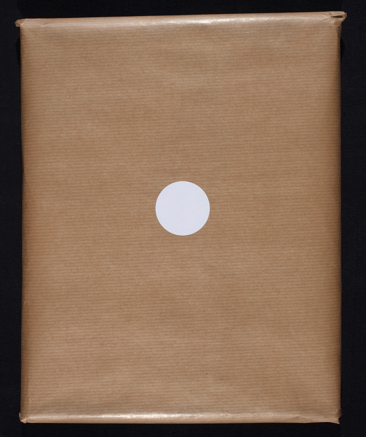 Federico Luger, In the round white cube - wrapped up painting 1, 2012