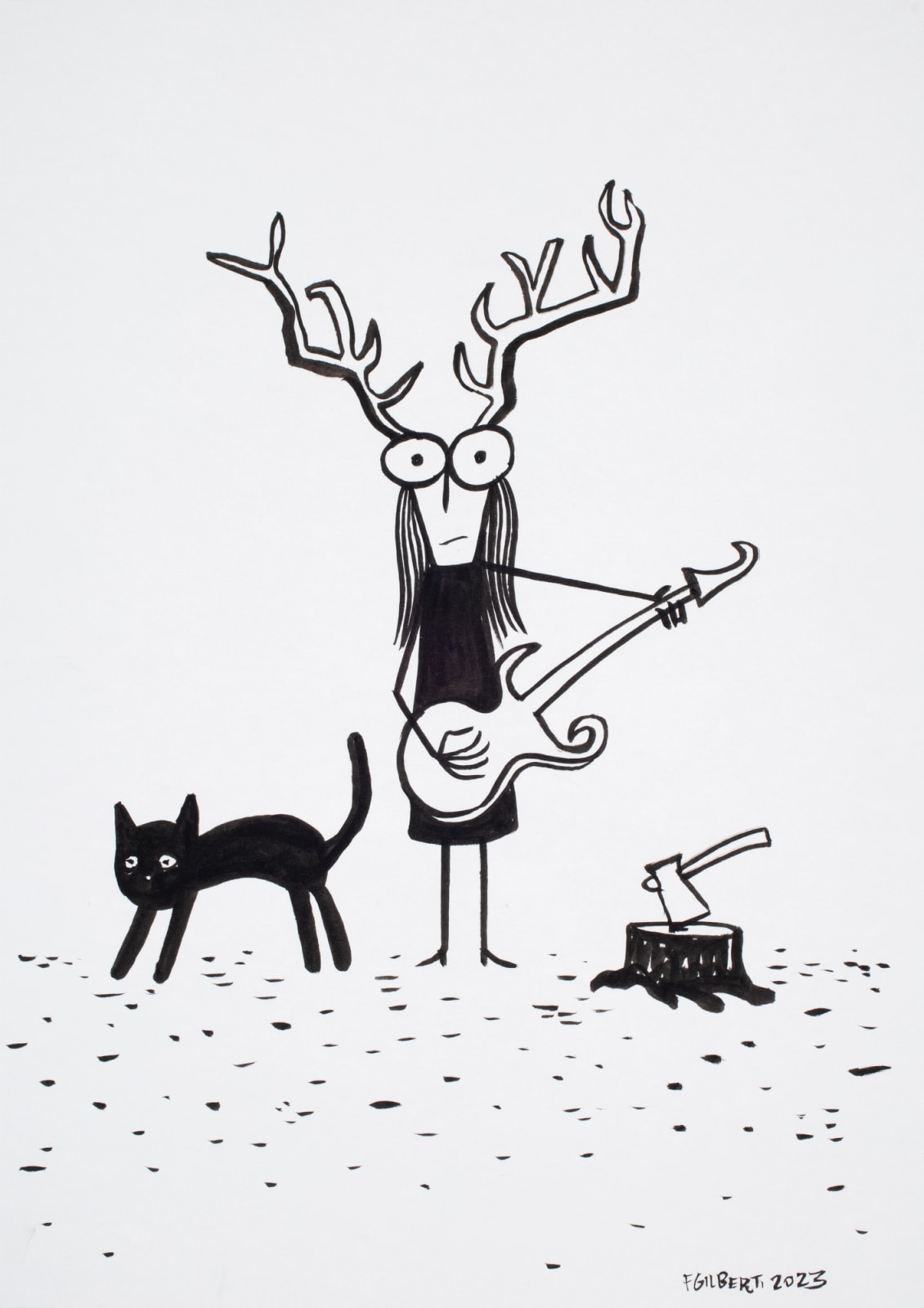 Fausto Gilberti, GATTO NERO , 2023