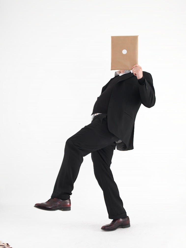 Federico Luger, In the Round White Cube (self portrait), 2013