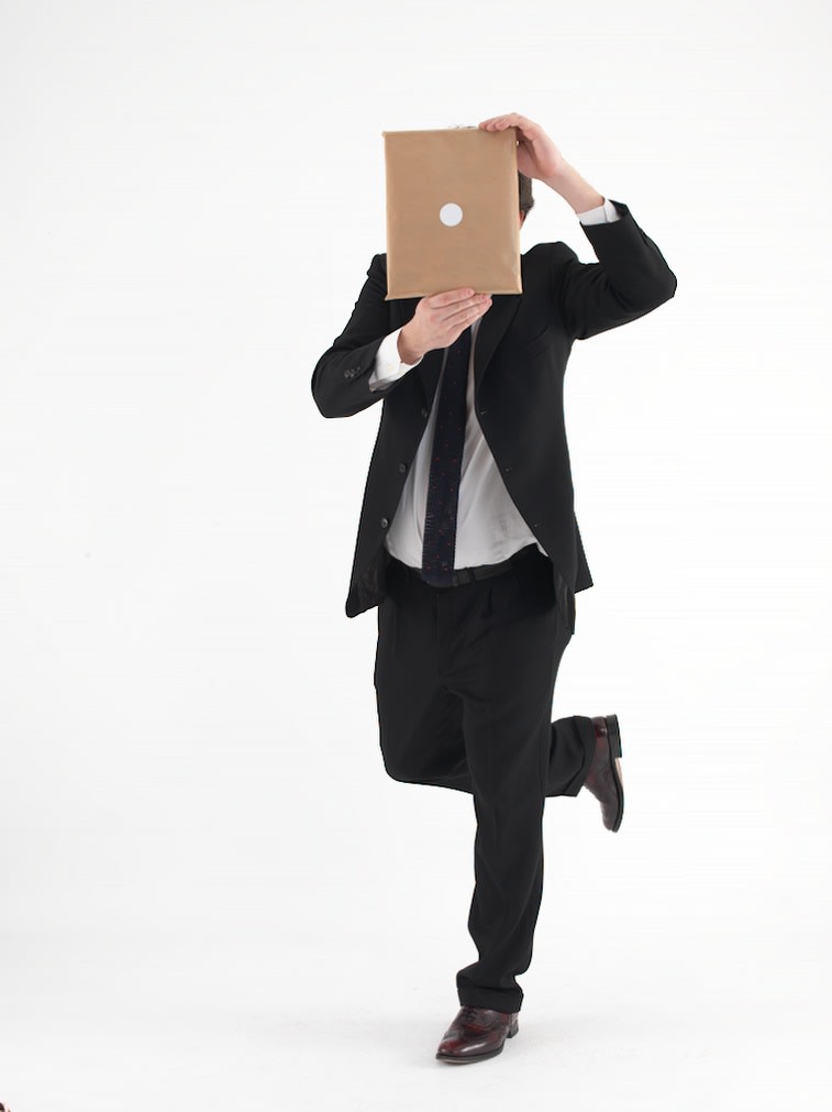 Federico Luger, In the Round White Cube (self portrait), 2013