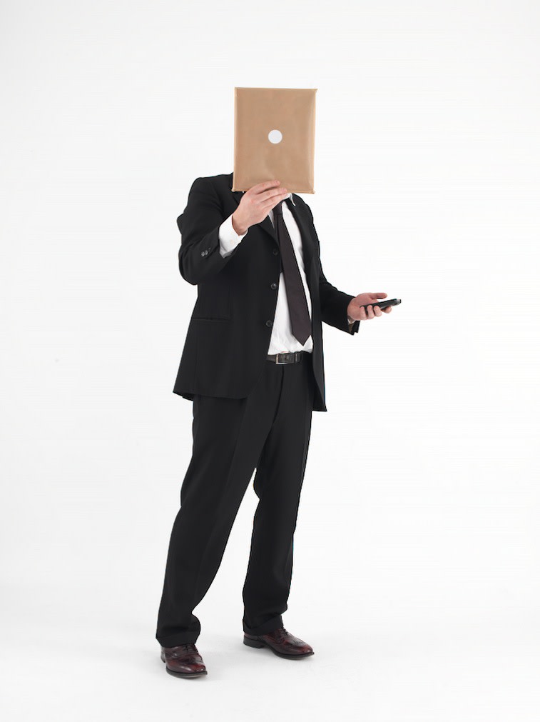 Federico Luger, In the Round White Cube (self portrait), 2013