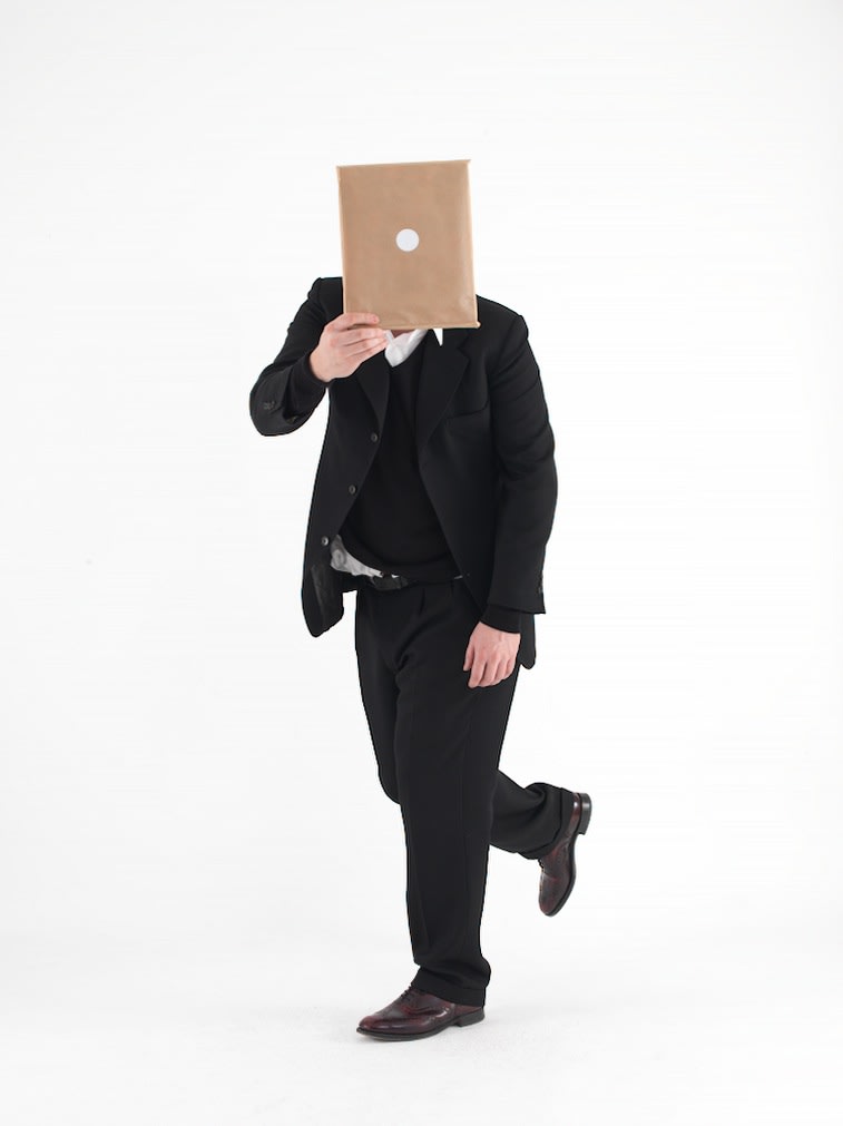 Federico Luger, In the Round White Cube (self portrait), 2013