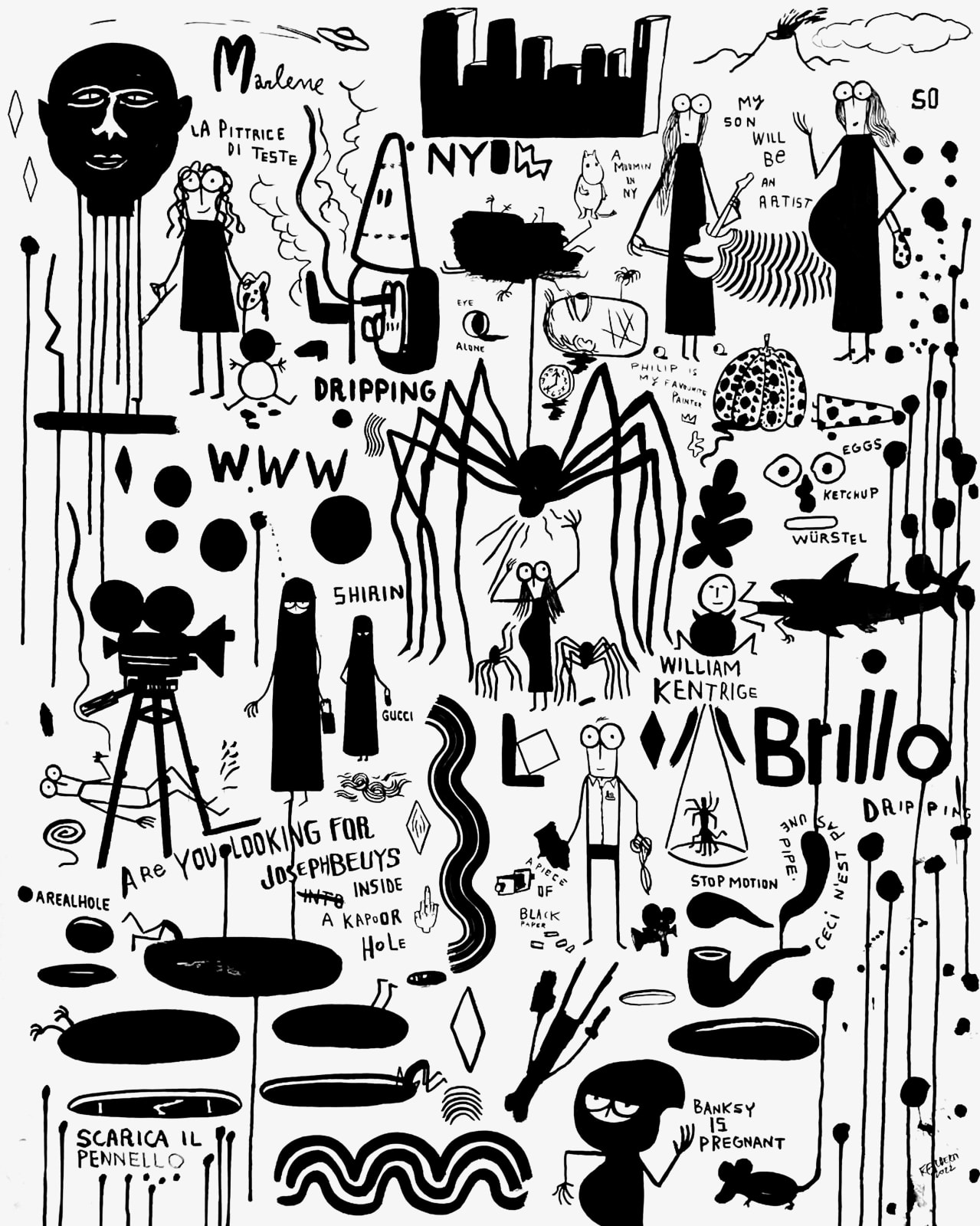 Fausto Gilberti, Brillo Dripping, 2022