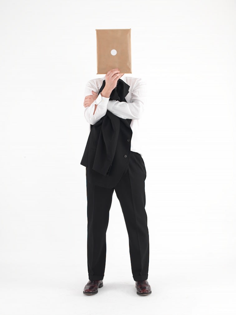 Federico Luger, In the Round White Cube (self portrait), 2013