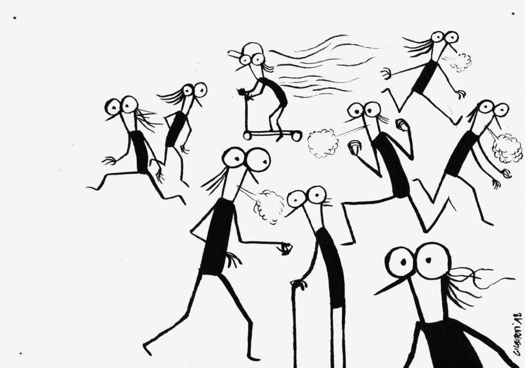 Fausto Gilberti, Movement, Indian Ink on Paper, 2020